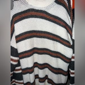 American eagle striped oversized sweater. Worn few times. Fits Small/medium